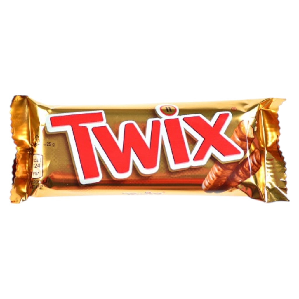 Twix Barre Chocolatée 25G Biscuit Croustillant Caramel Et Chocolat Au Lait X2