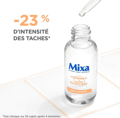 Mixa Sérum Concentré Anti-Taches - Pour les Teints Ternes Enrichi en Vitamine C et Acide Glycolique