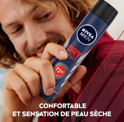 Nivea Men Déodorant Spray Dry Impact Efficace 72 h, Anti-Transpirant