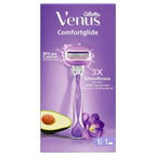 ماكينة حلاقة جيليت فينوس كومفورت جلايد مع جل زيت الأفوكادو - مقبض واحد + قطعة غيار واحدة