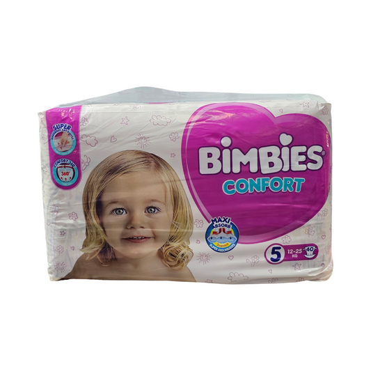 Bimbies Confort Couches Taille 5 (12kg-25kg), 40 couches bébé