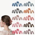 Barrette Vague Couleur Macaron Grandes Pinces À Cheveux Antidérapantes Avec Teintes Paste