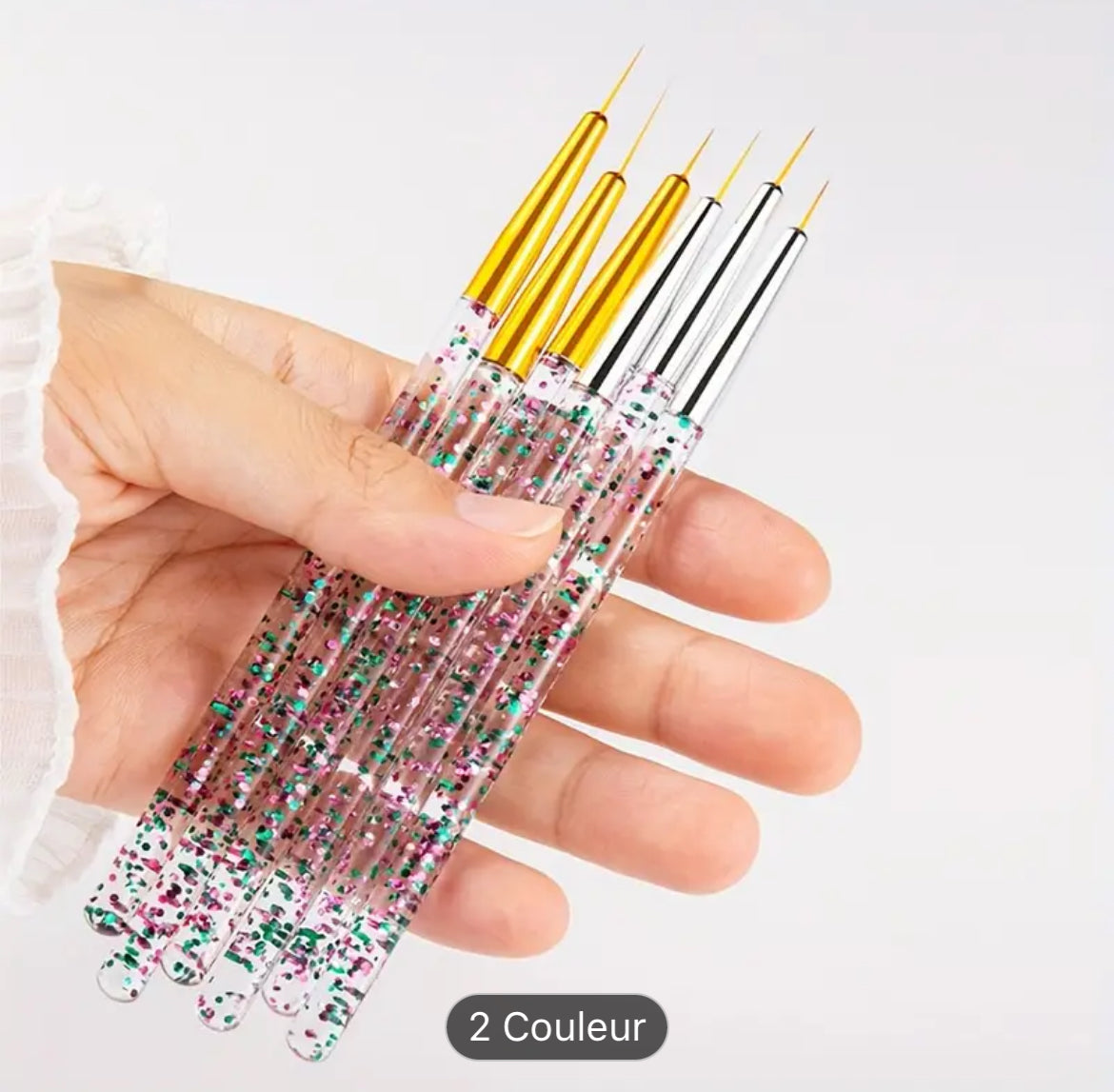 Pinceau De Peinture Acrylique Pour Nail Art Design De Fleurs Et De Rayures Stylo De Dessin Diy Outil De Manucure