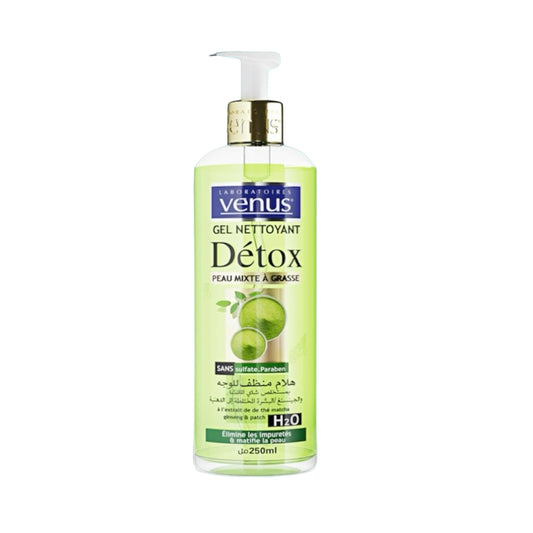 Gel Nettoyant Détox Peau Mixte À Grasse Sans sulfate.Paraben