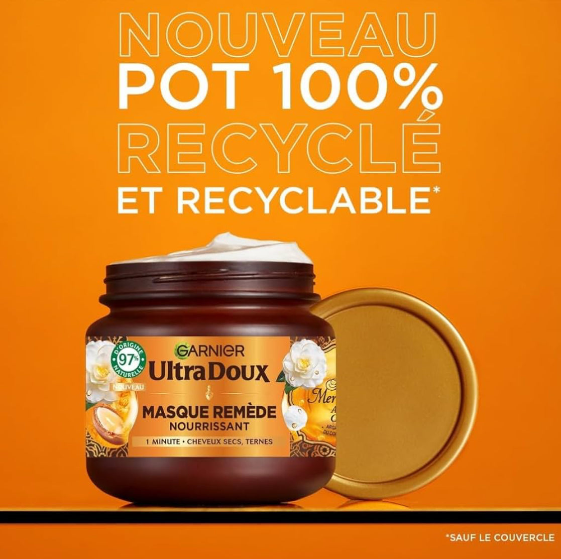 قناع غارنييه ألترا دو المغذي بزيت الأرغان والكاميليا