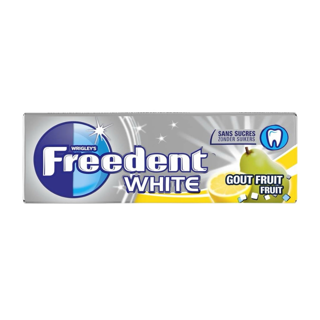 Freedent White Chewing-Gum Goût Sans Sucres Fruit 10 Dragées
