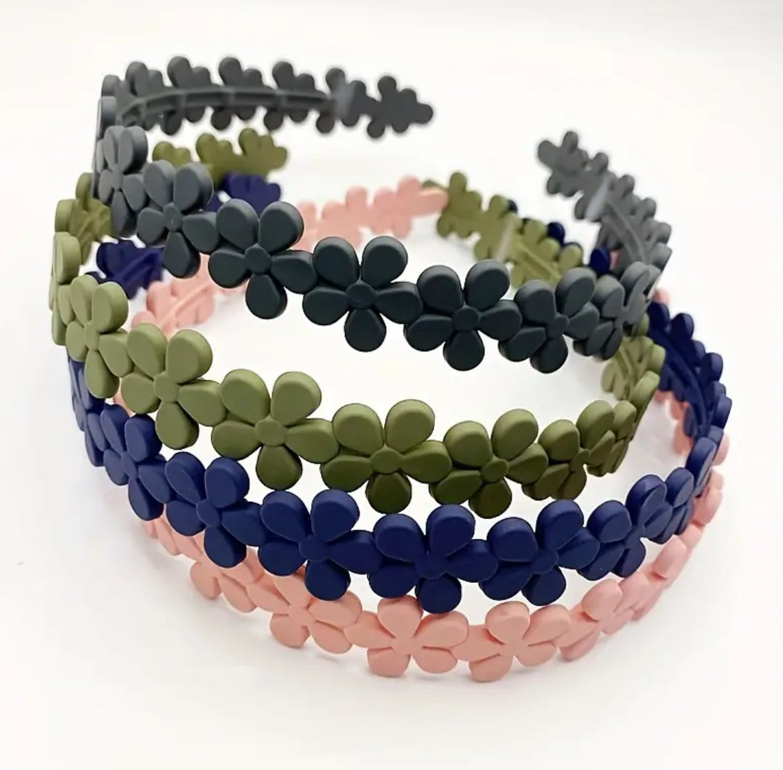 Bandeau Décoratif À Petites Fleurs De Couleur Unie Serre-Têtes Accessoires De Cheveux Élégants Pour Femmes Et Filles 1 Pièce Serre Tête