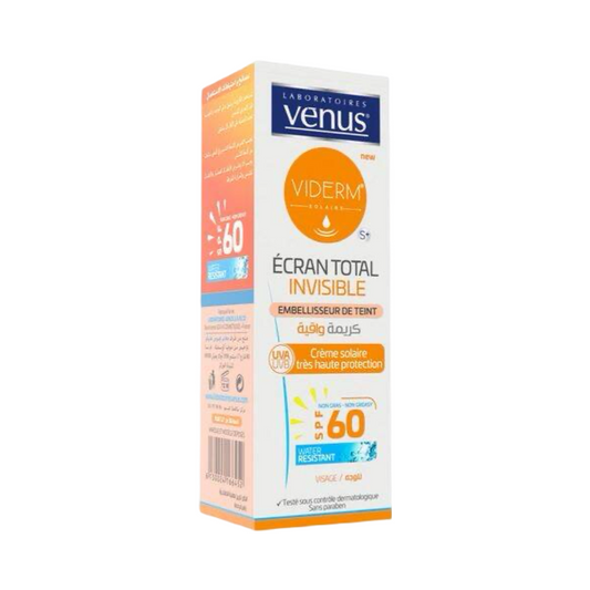 Venus Viderm Ecran Total Invisible Crème Solaire Très Haute Protection