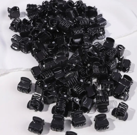 Mini Pince à Cheveux Noire 8pcs