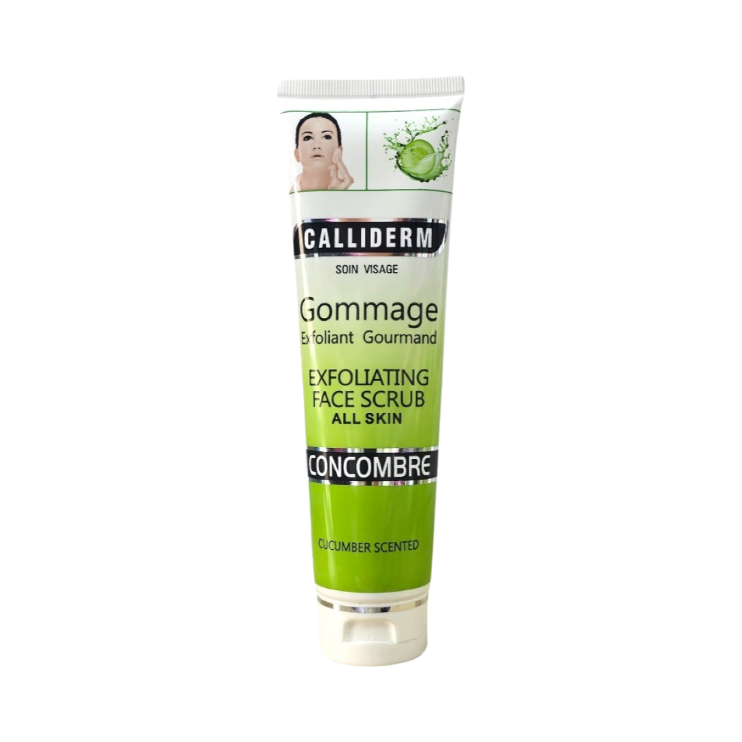 Calliderm Soin Visage Gommage Exfoliant Gourmand au Concombre, Pour Tous Types de Peau