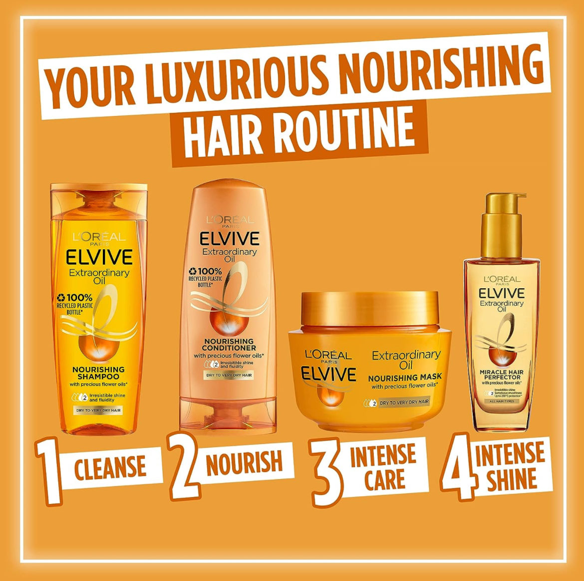 زيت إلسيف إكسترا أورديناري من لوريال باريس، زيت المارولا والكاميليا للشعر الجاف