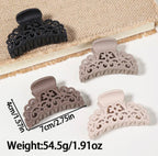 مشبك شعر مزخرف مجوف قطعة واحدة