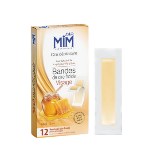 Cire Dépilatoire Bandes De Cire Froide Visage Miel, 12 Bandes