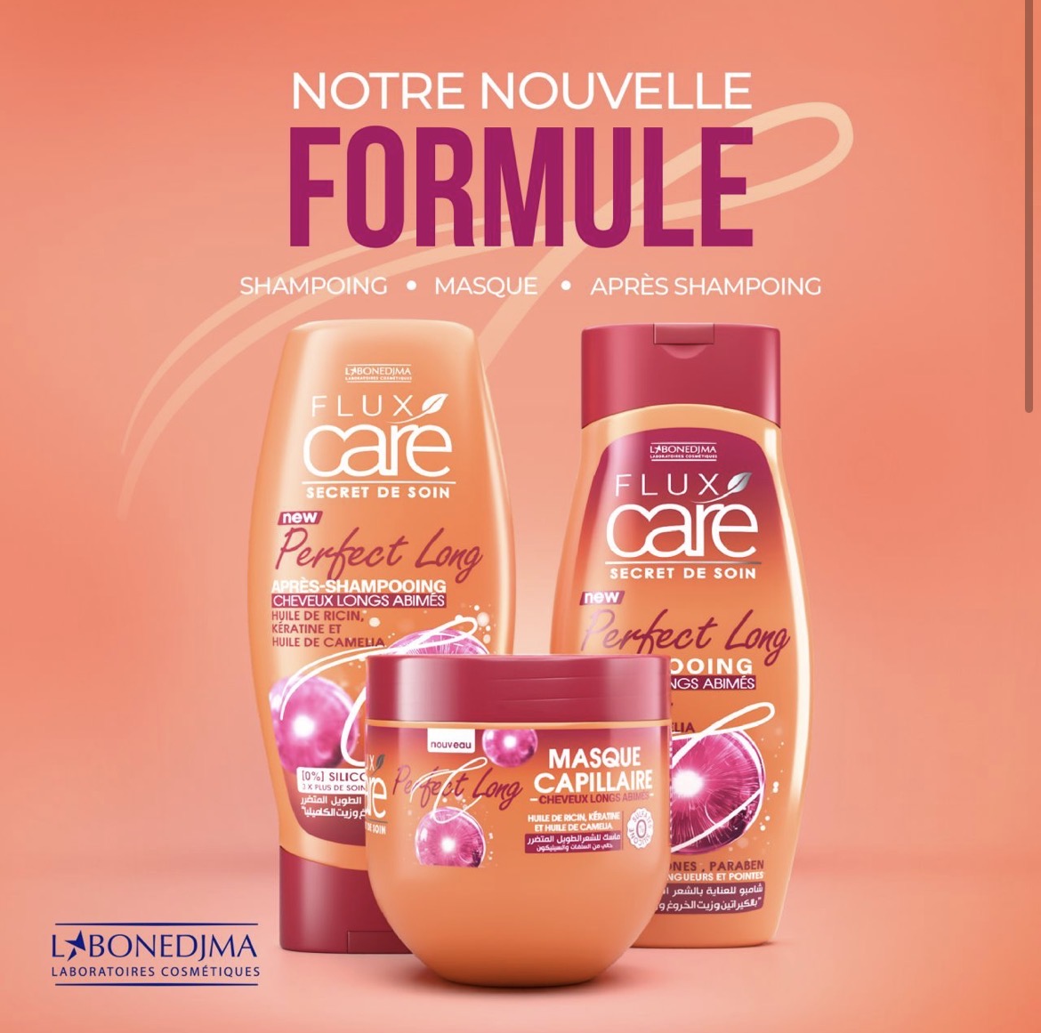 سر العناية بـ Flux Care 2 الاستخدامات قبل الشامبو والقناع Pevbect Long