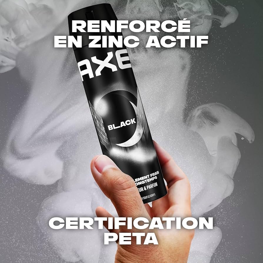 مزيل عرق للجسم من آكس للرجال، بخاخ أسود يدوم 48 ساعة، انتعاش لا يتوقف