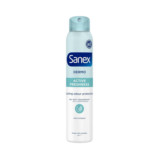 Sanex Déodorant Anti-Transpirant Spray Dermo Active Freshness - Protection Anti-Traces & Odeurs 48h