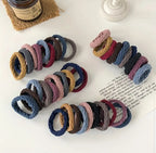 4 قطع من ربطات الشعر السميكة، بسيطة ومتينة، منسوجة، قابلة للتهوية، عصابات شعر لذيل الحصان والكعكة، إكسسوارات شعر يومية للنساء والفتيات