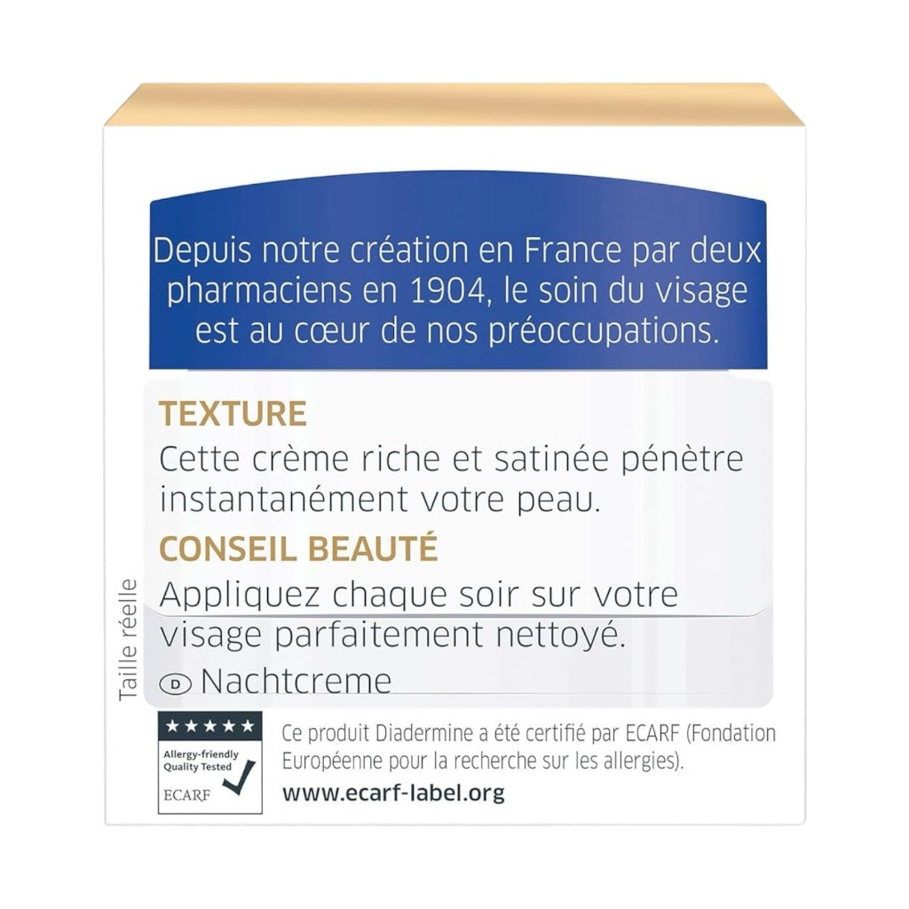 كريم دياديرمين الليلي المضاد للتجاعيد ذو المفعول المزدوج مع منشط حمض الهيالورونيك