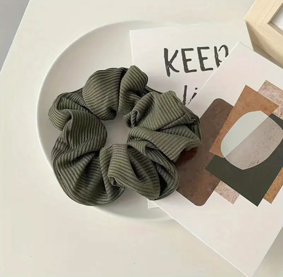 قطعتان من ربطات الشعر المحبوكة للخريف والشتاء، ربطات شعر محبوكة ناعمة، حامل ربطات شعر يومي