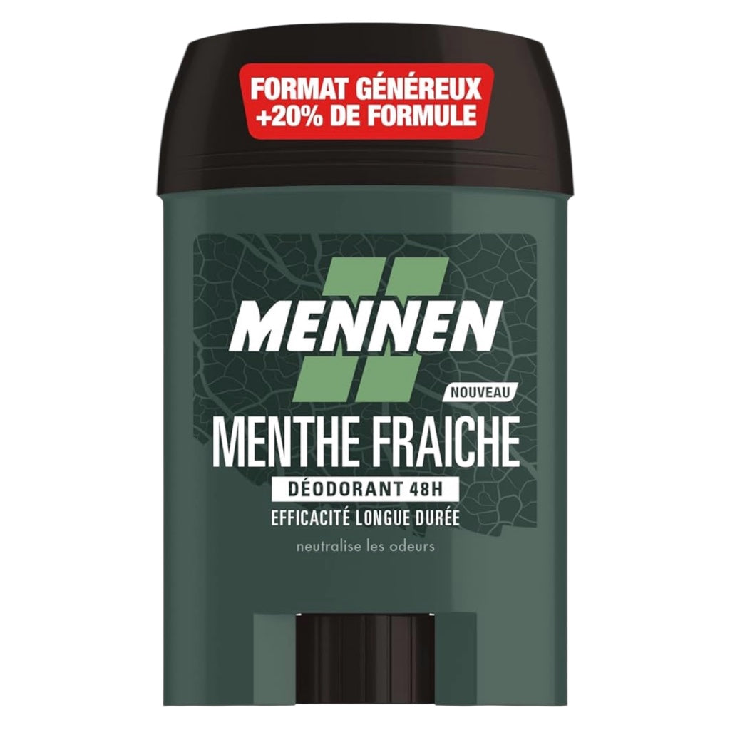 Mennen Natural Force Deodorant D'Origine Naturelle Homme 48H Stick Large Sans Alcool Anti Traces