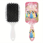 1Pc Brosse À Cheveux Disney Princesses Forêt Enchantée - Manche Abs Anti-Statique Démêlage Doux Pour Cheveux Mouillés/Séchés