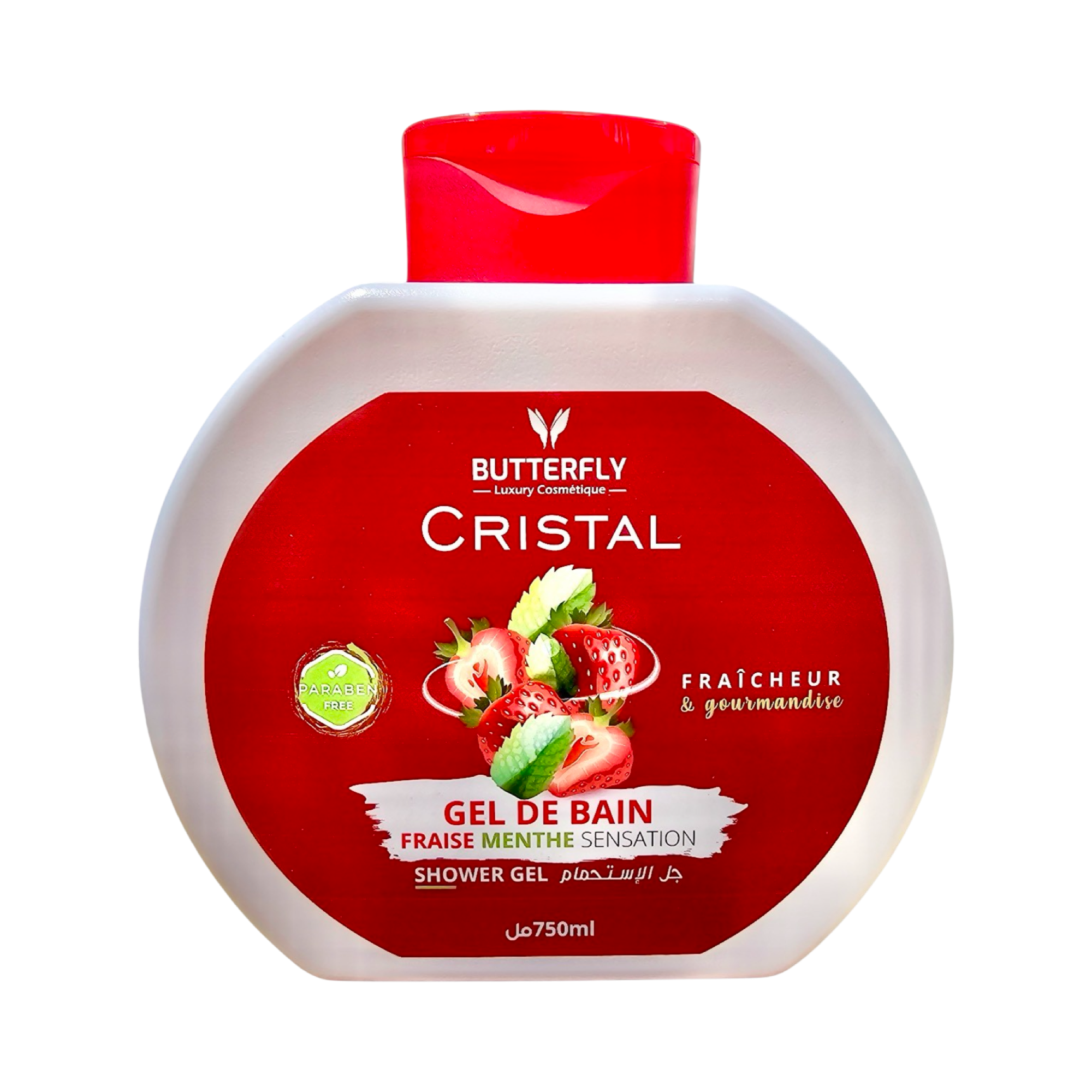 Butterfly Cristal Gel De Bain Fraise Menthe