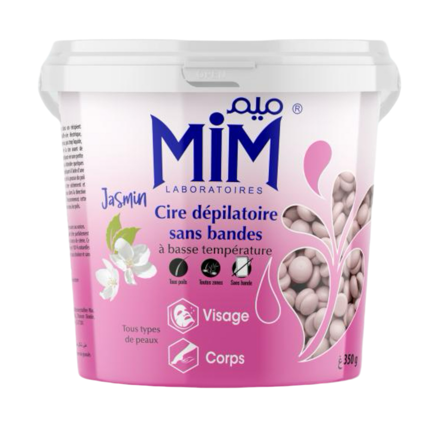 Mim Laboratoires Cire Dépilatoire jasmin Sans Bandes à basse Température