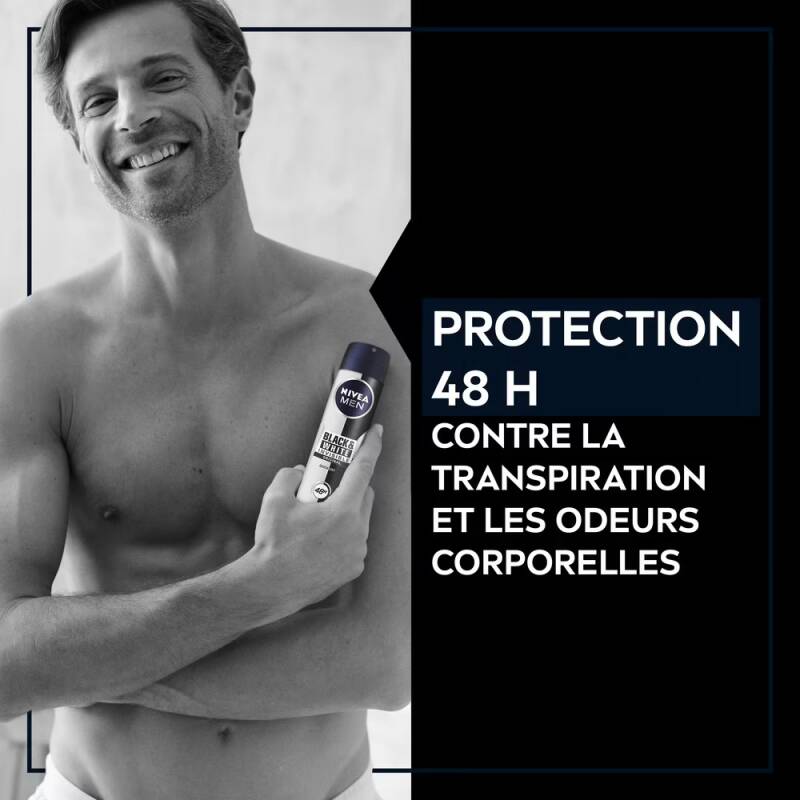 Nivea Black&White - Déodorant Spray Anti-Transpirant Original 48H Déodorant Spray Homme