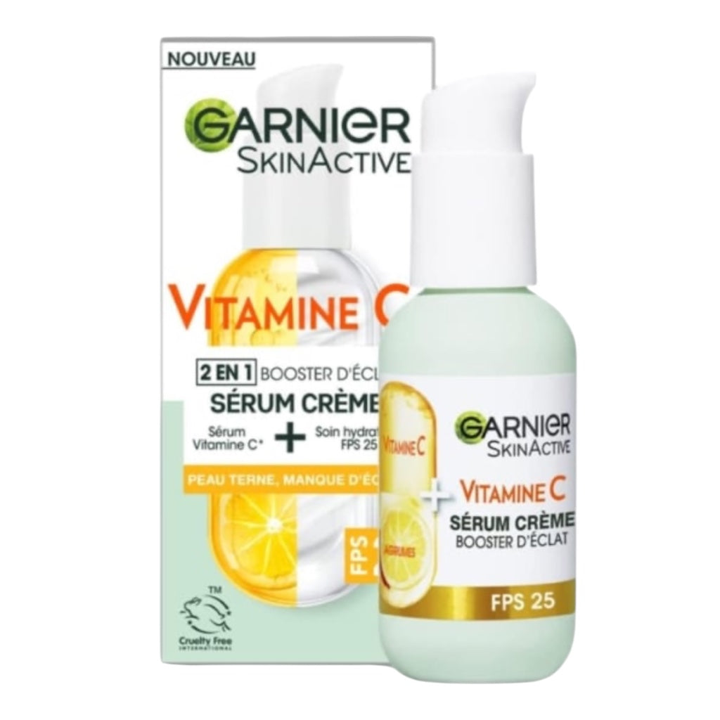 سيروم غارنييه 2 في 1 لتعزيز إشراقة الوجه بفيتامين سي