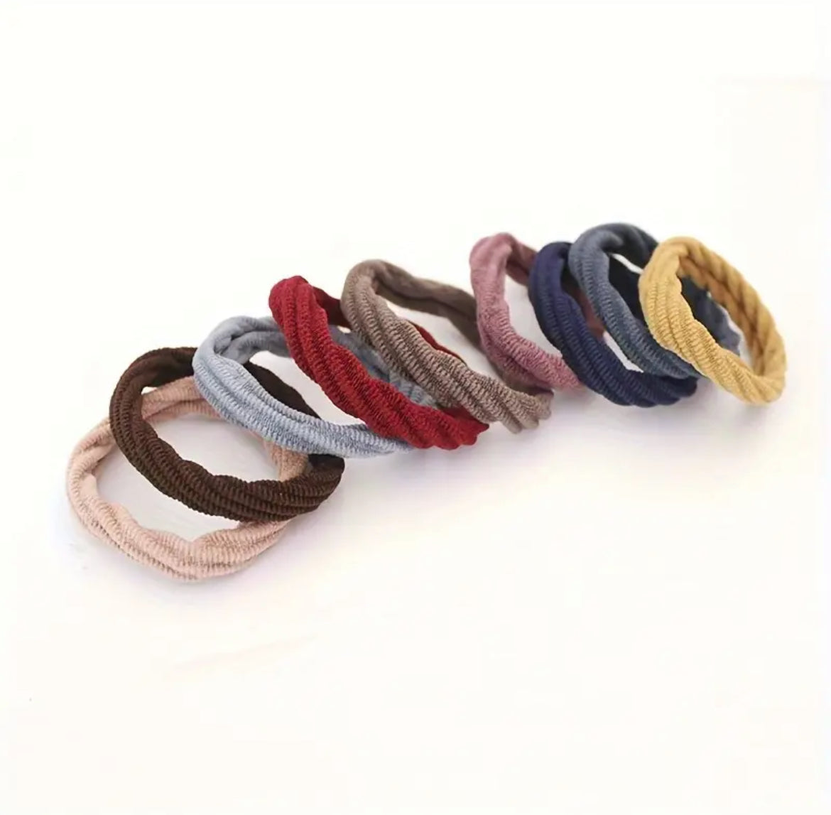 4 قطع من ربطات الشعر السميكة، بسيطة ومتينة، منسوجة، قابلة للتهوية، عصابات شعر لذيل الحصان والكعكة، إكسسوارات شعر يومية للنساء والفتيات