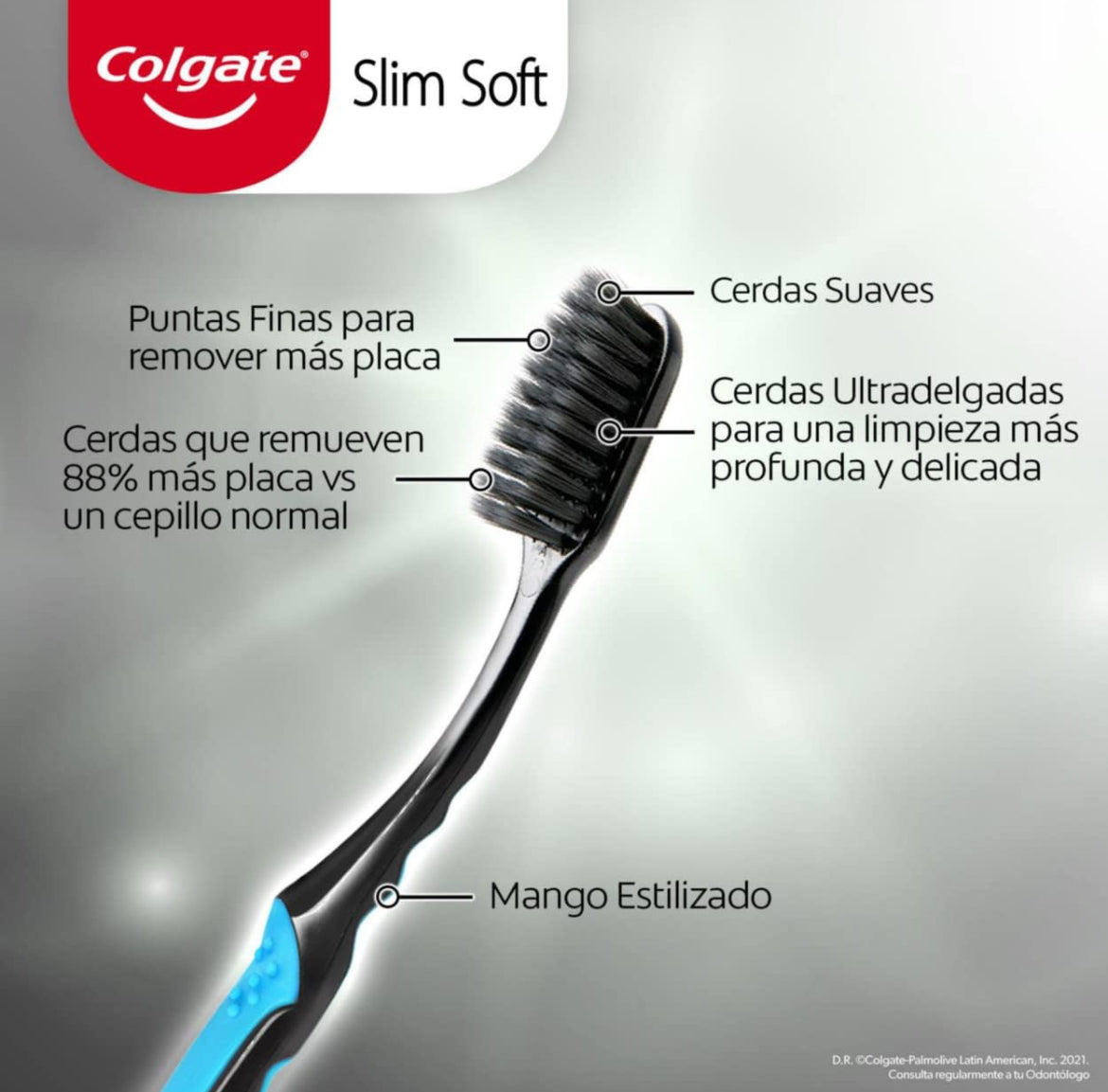 Colgate Brosse à dents souple avec poils de charbon de bois 2pcs