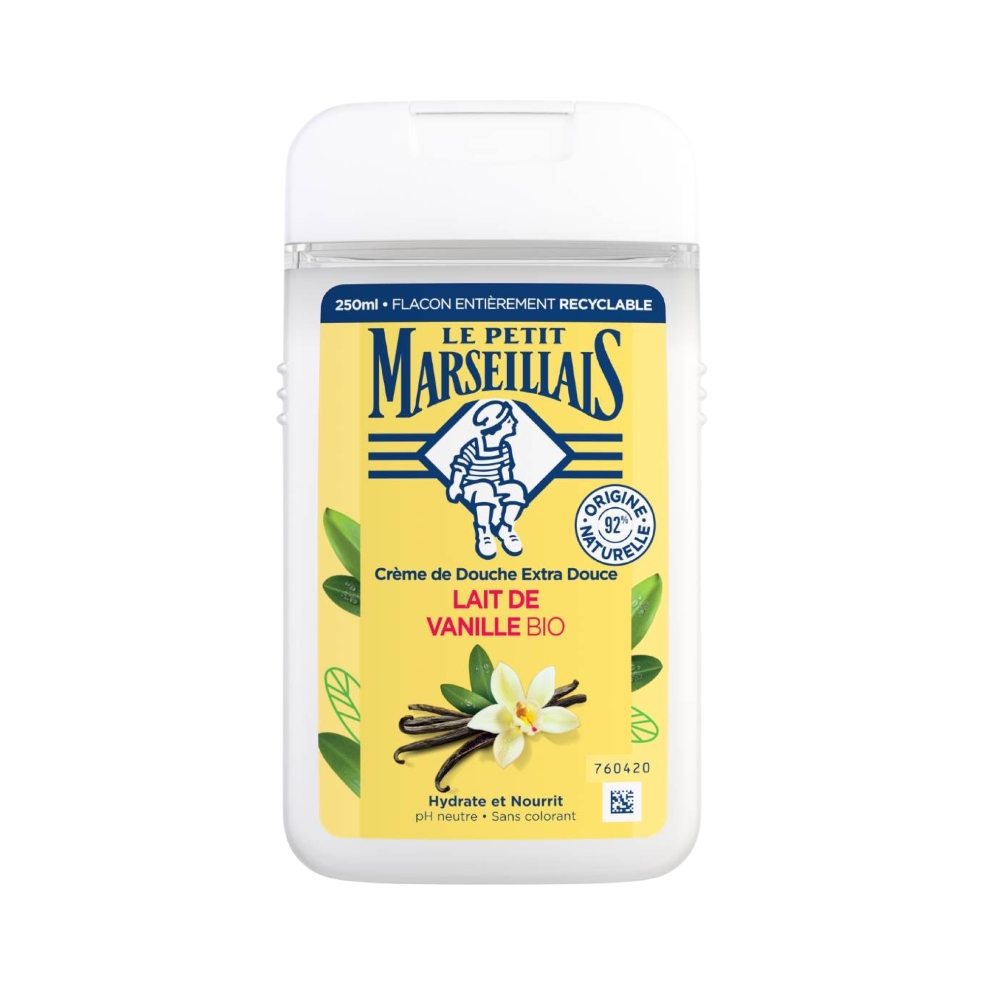 كريم الاستحمام Le Petit Marseillais فائق اللطف وحليب الفانيليا العضوي