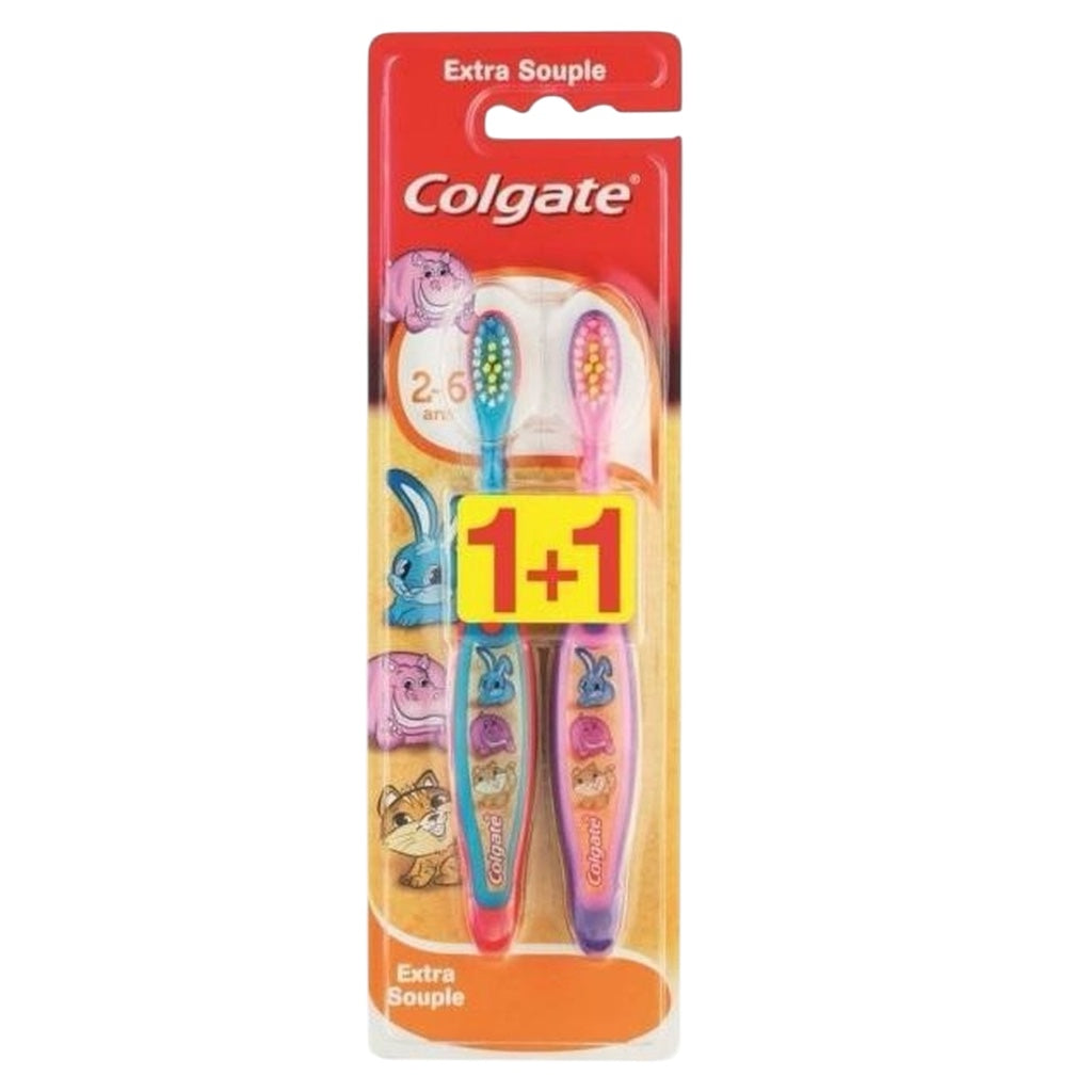 فرشاة أسنان كولجيت كيدز 2 فائقة النعومة للأعمار من 2 إلى 6 سنوات