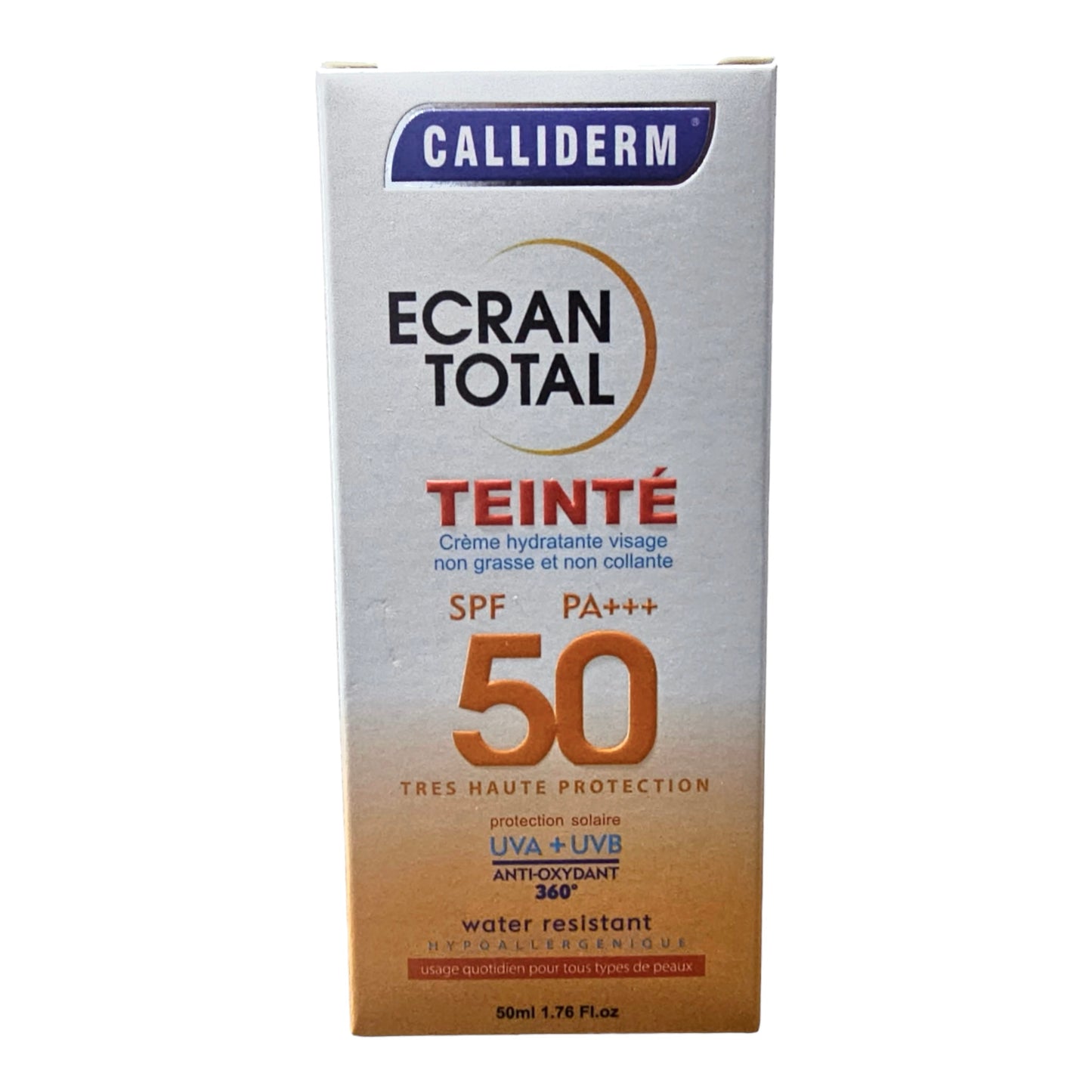 Calliderm Crème solaire Écran Total Teinté SPF 50 Très Haute Protection