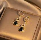 Boucles En Forme De Goutte D'Eau À Double Couche Design Élégant En Alliage De Zinc Avec Nouveau Mosaïque Brillant