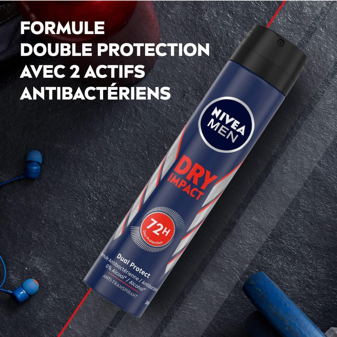 Nivea Men Déodorant Spray Dry Impact Efficace 72 h, Anti-Transpirant