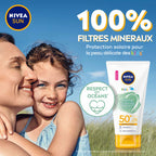 Nivea Crème Solaire Enfants Minérale Protection Uv À L'Aloe Vera Bio Fps 50+
