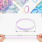 100 Élastiques Cheveux Colorés Accessoires Cheveux Femme