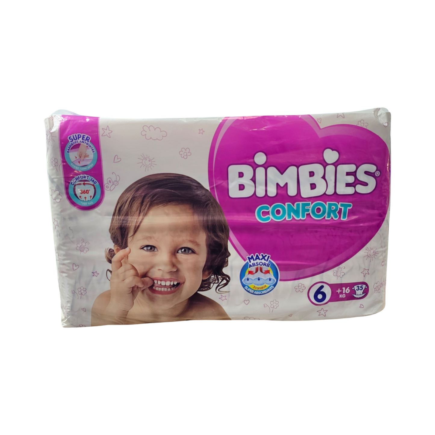 Bimbies Confort Couches Taille 6 (+16kg), 40 couches bébé