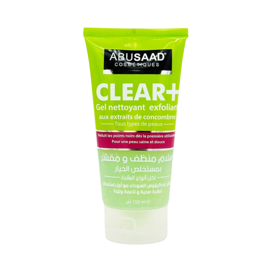 Abusaad Clear+ Gel Nettoyant Exfoliant aux Extraits de Concombres