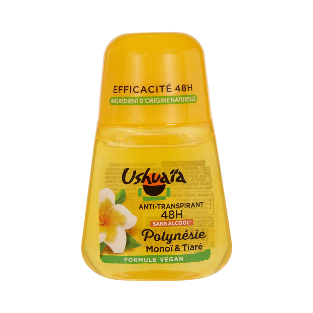 Ushuaia Déodorant Femme Bille Soin Polynesie Huile De Monoi & Fleur De Tiare Efficacite 48h