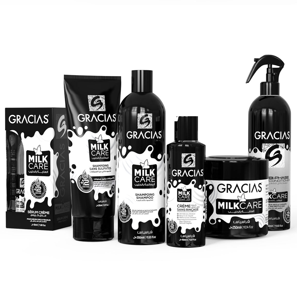 Gracias Milk Care Shampoing Sans Sulfates 0% Pour Cheveux Secs Cassants For Dry And Brittle hair