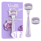 ماكينة حلاقة جيليت فينوس كومفورت جلايد بمقبض واحد + شفرتين بديلتين