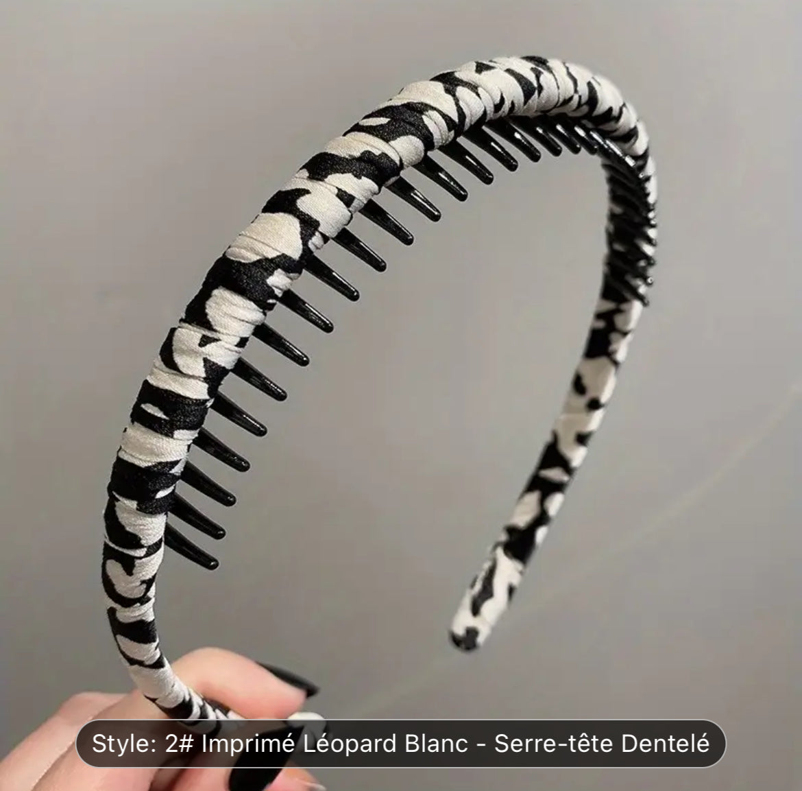 Serre-Tête Bandeau Antidérapant Imprimé Léopard Boho-Chic Pour Femmes Serre Tête