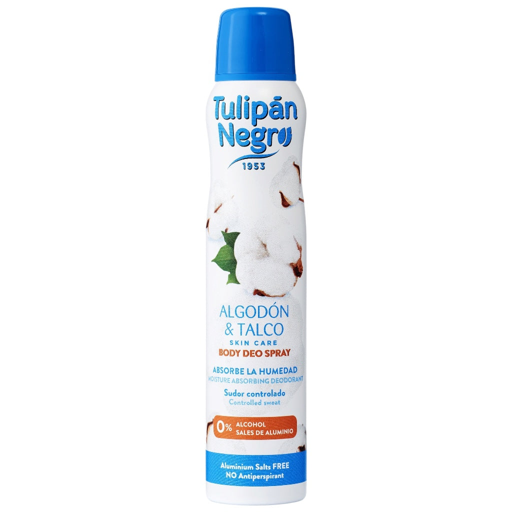 Tulip Noir Déodorant Coton En Spray Et Talc Bleu