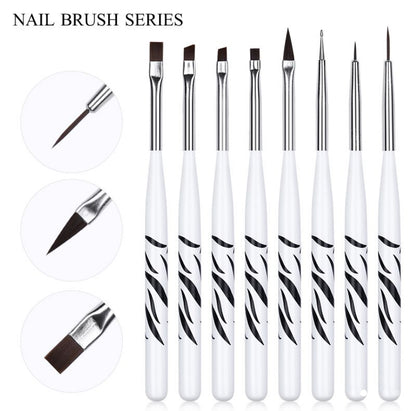 Ensemble Brosse À Ongles Kit Gel Vernis Outils 8Pcs