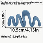 Barrette Vague Couleur Macaron Grandes Pinces À Cheveux Antidérapantes Avec Teintes Paste