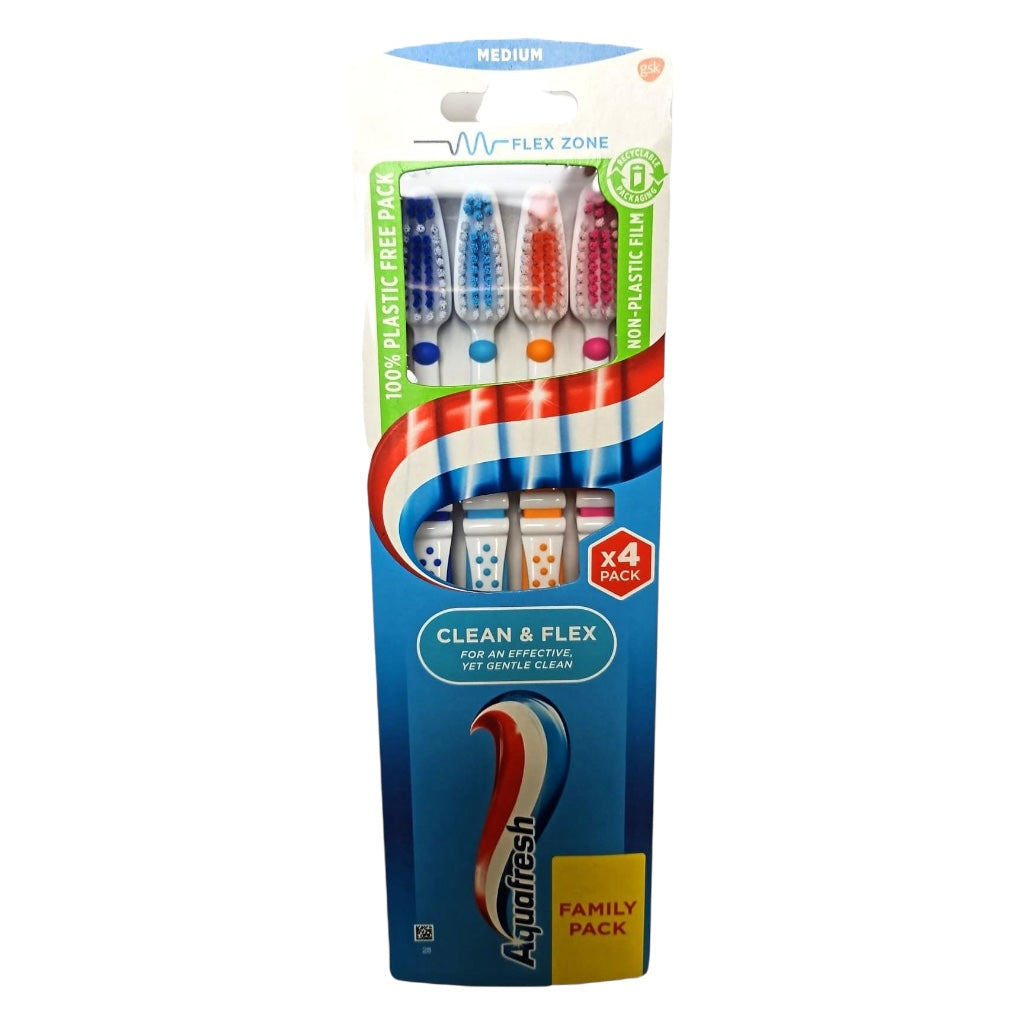 Aquafresh Brosse À Dents Flexible Médium 4 Brosses