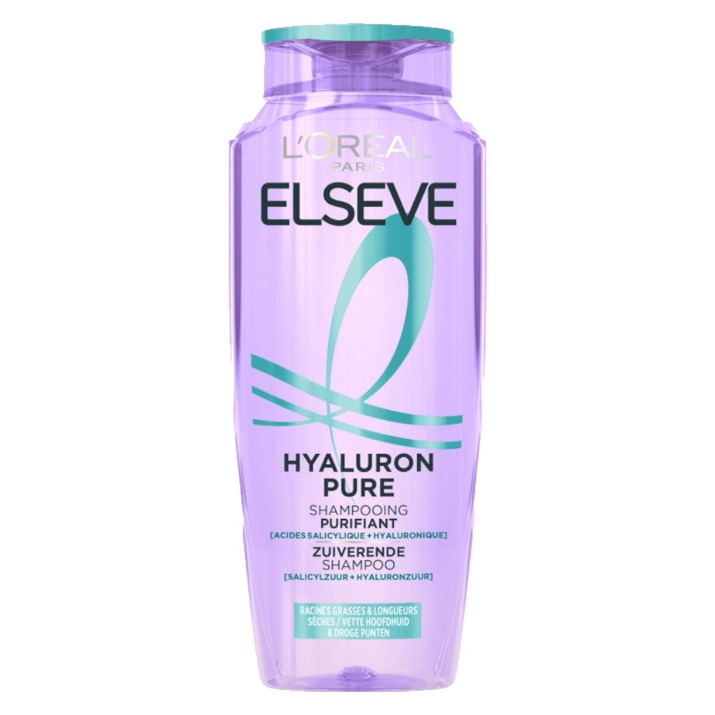 L’Oréal Paris Elseve Hyaluron Pure Shampoing Purifiant Enrichi En Acides Salicylique Et Hyaluronique