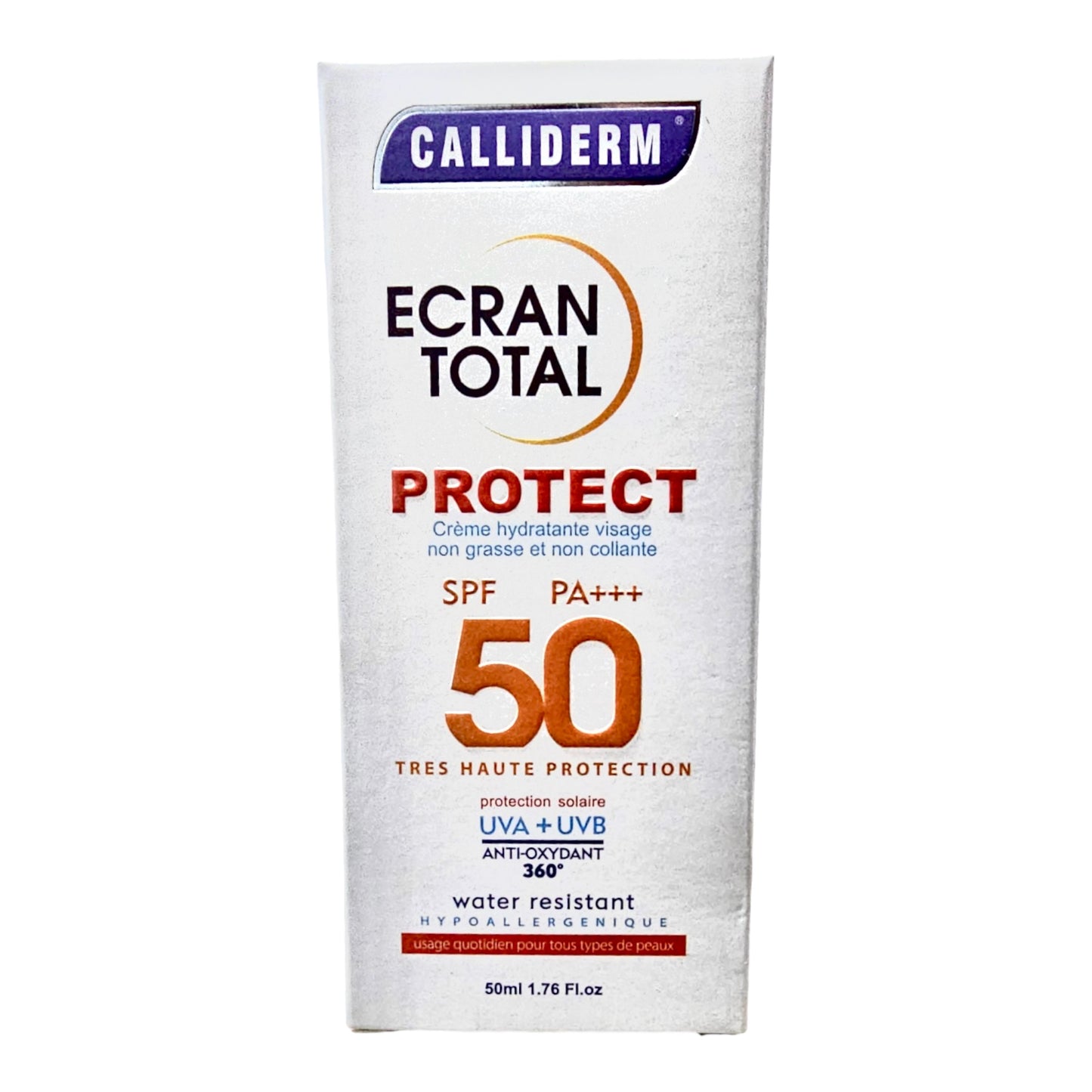 Calliderm Écran Total Protect Crème Solaire SPF 50 Très Haute Protection